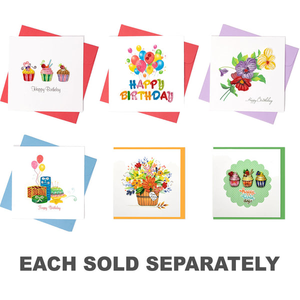 Happy Birthday Quilled Greeting Card