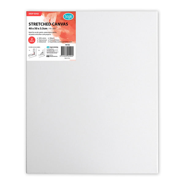 Deep Edge 2-Pack Stretched Canvas (40x50cm)