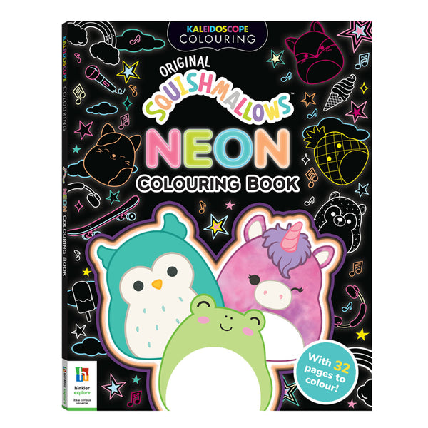 Kaleidoscope Squishmallows Neon Colouring Book