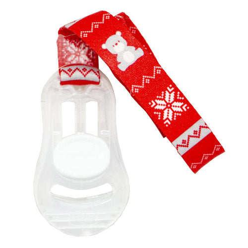 Chicco Christmas Soother Clip (Red)