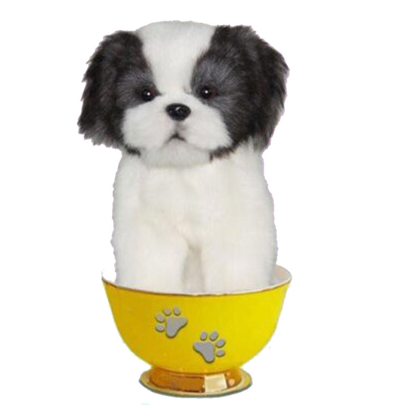 Jouet en peluche réaliste pour chien, tasse de thé, 15 cm