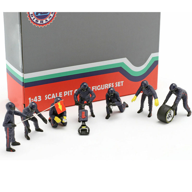 Pit Crew F1 1:43 Figurine à l'échelle (ensemble de 7)