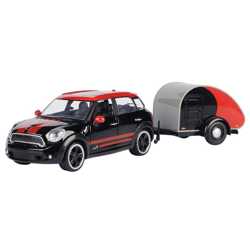 Mini Cooper S Countryman mit Trailer 1/24 Maßnahmenmodell