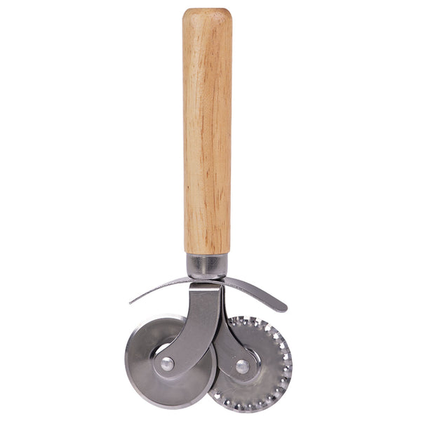 Appetito Stainless Steel Dual Pastry/Pasta Cutter Wheel