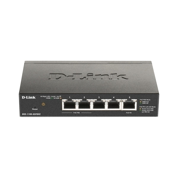 D-Link 5-Port Gigabit PoE-Powered Smart Managed Switch