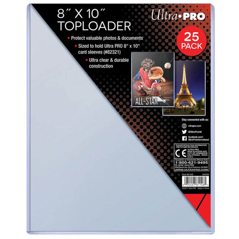 Ultra Pro Top Loader Specialty 8 x 10 PK25