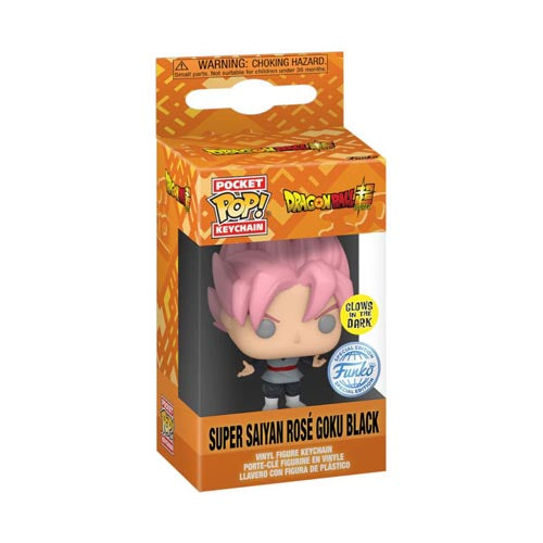 Dragon Ball Super Goku Rose Black US Ex. Glow Pop! Keychain