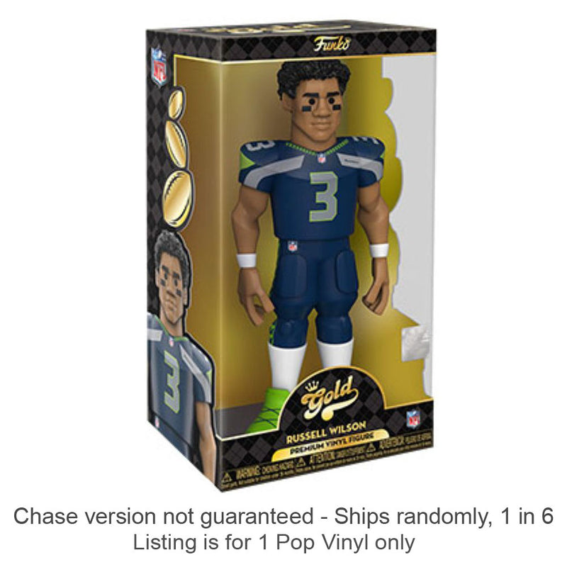 NFL Russel Wilson Vinyl Gold Chase Schiffe 1 in 6