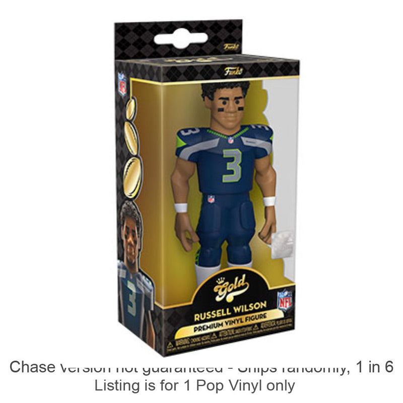 NFL Russel Wilson Vinyl Gold Chase Schiffe 1 in 6