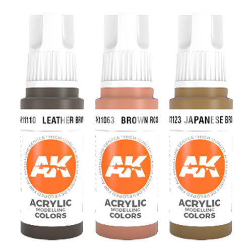 AK Interactive 3Gen Brown Acrylic Paint 17mL