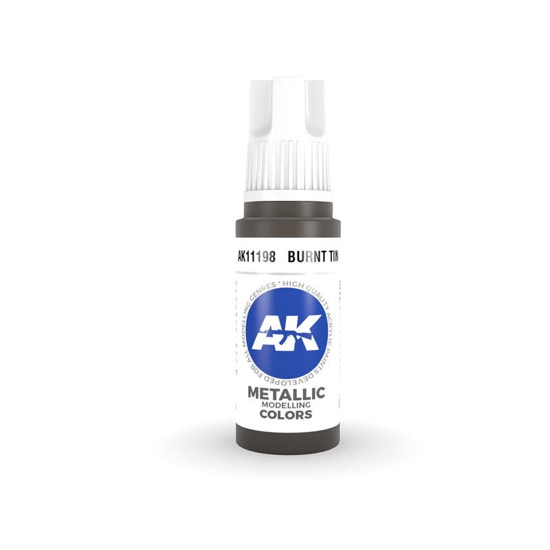 AK Interactive 3gen Burnt Acrylique Paint 17 ml