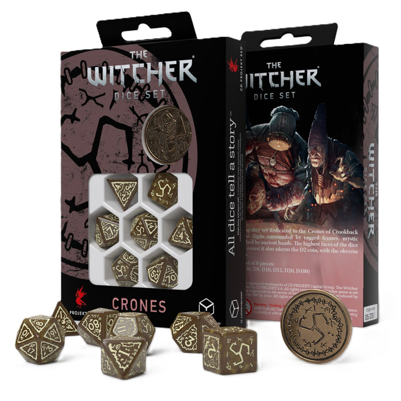 Die Witcher Crones Dice Set 7pcs mit Münze