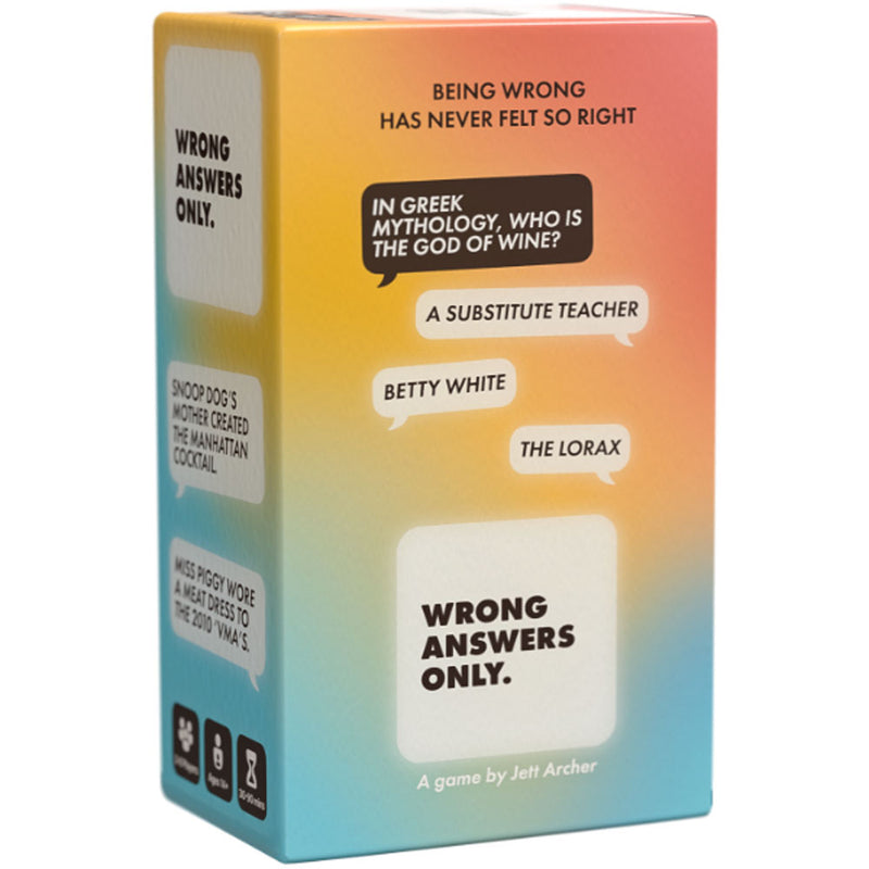 Wrong Answers Only Card Game