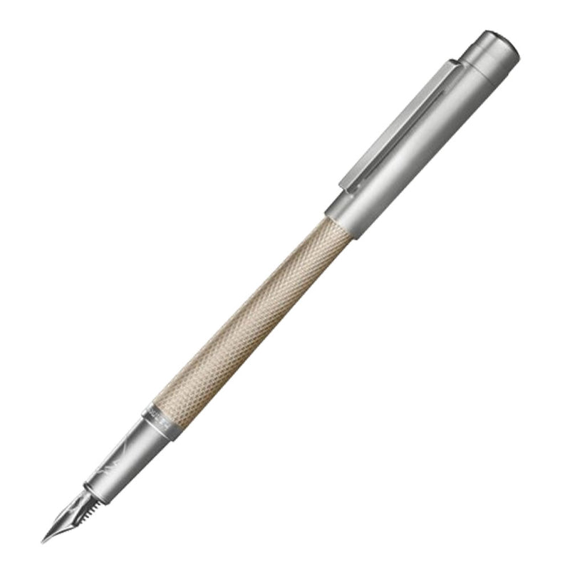 Guilloche Rhodium überzogen 18K Brunnenstift (schlank)