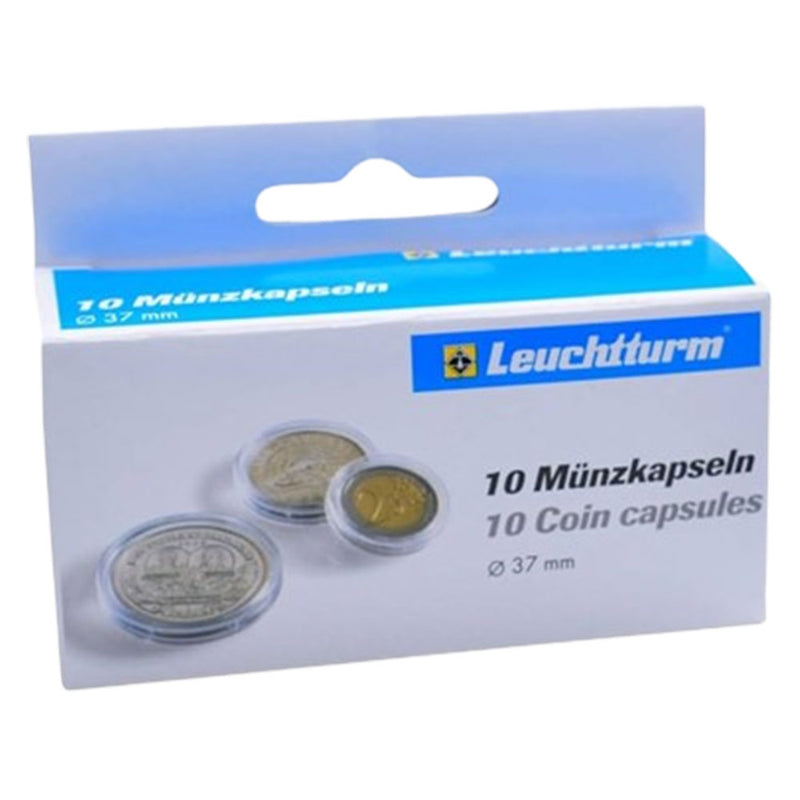 Capsules de monnaie Leuchtturm 10pk (de la taille 30-39)