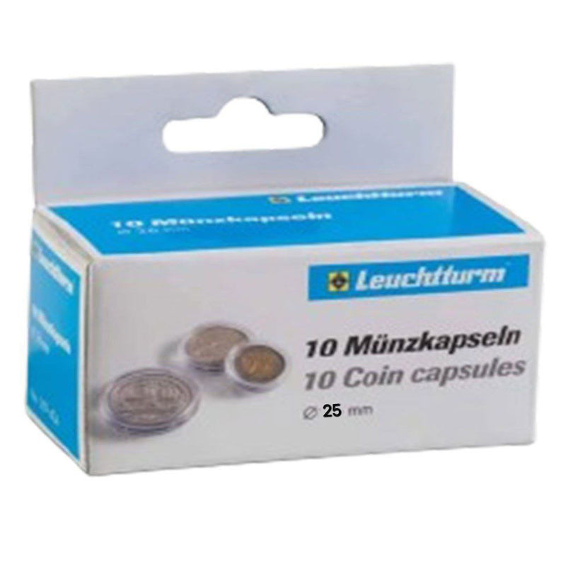 Capsules de monnaie Leuchtturm 10pk (de la taille 20-29)