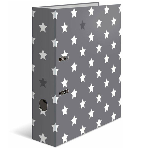 Herma White Stars Motif File A4 (Grey)