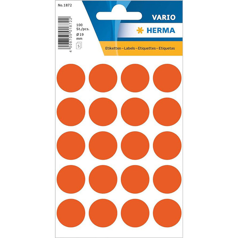 Herma Round Sticker Labels (Red)