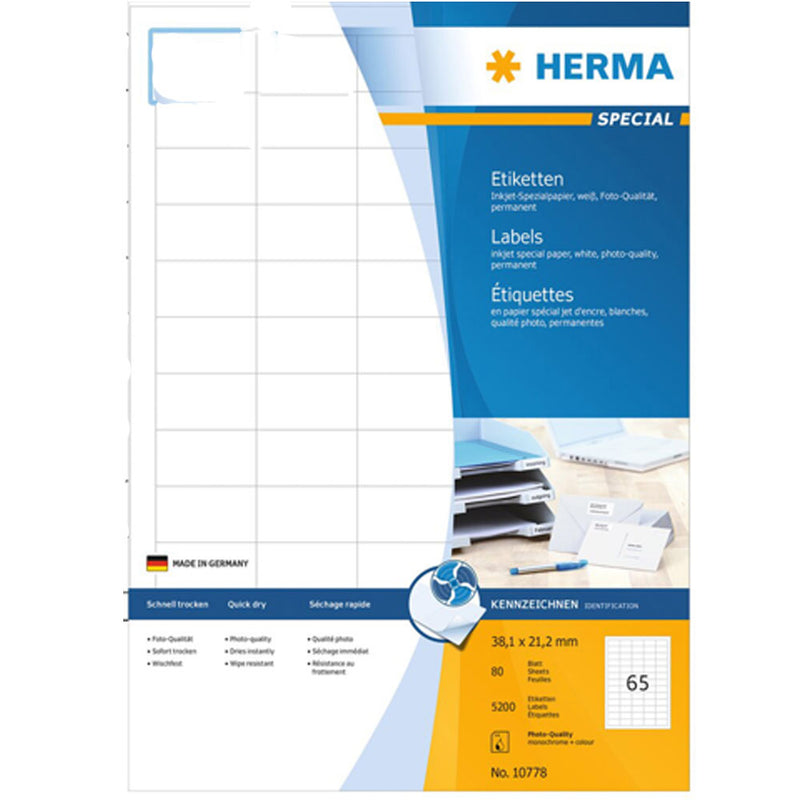 Herma Inkjet Labels A4 80pc