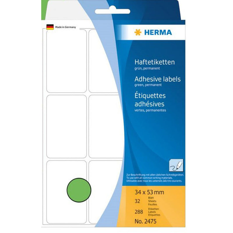 Herma Multipurpose Labels Green (34x53mm)