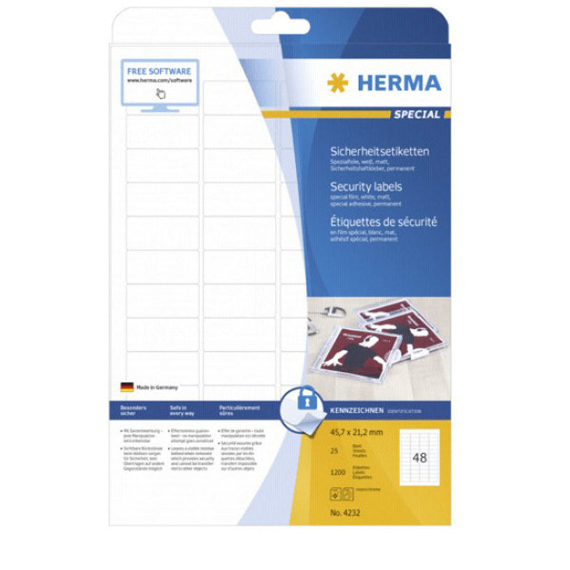 Herma Security Labels A4 25pc