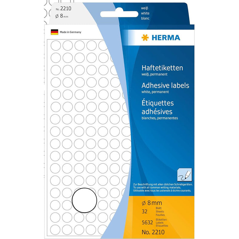 Herma Multi-Purpose Adhesive Dot Labels (White)