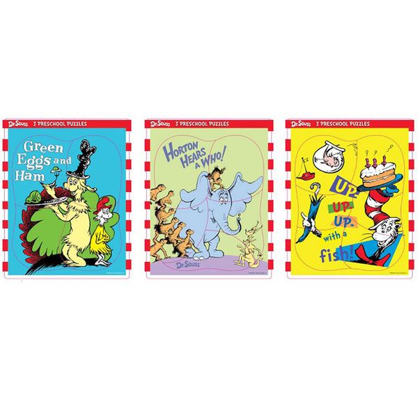 Dr Seuss Preschool Puzzles 3pk