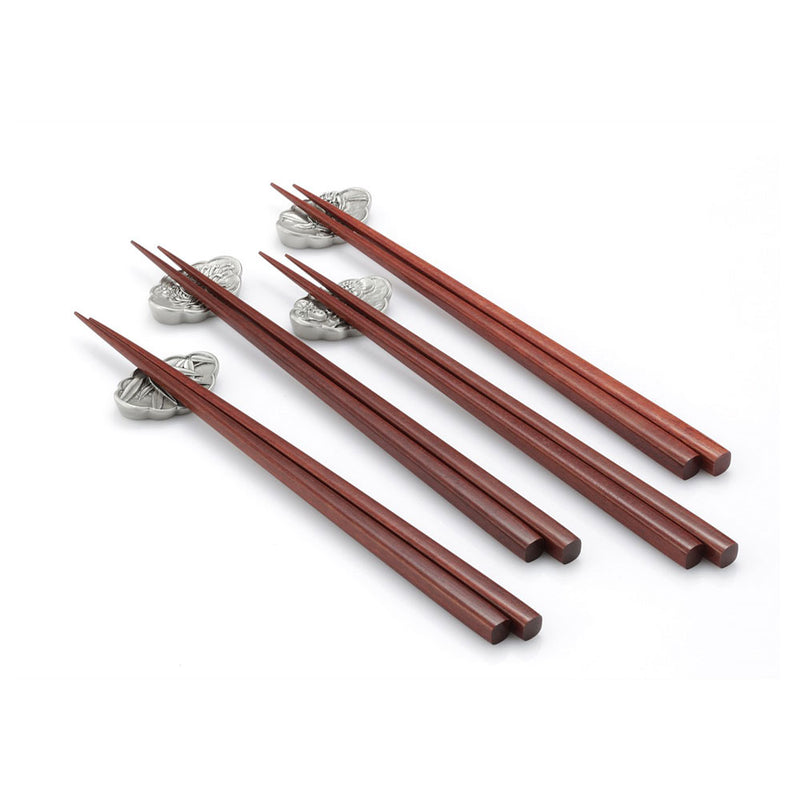 Royal Selangor 4 Gentlemen Collection Chopsticks & Rest Set