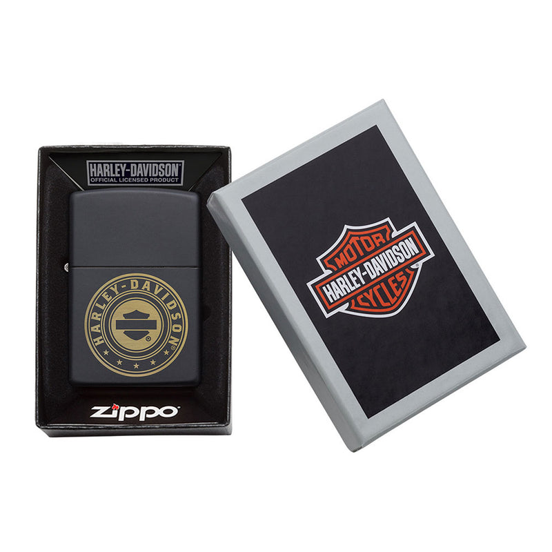 Zippo Harley Davidson Matte Black Lighter