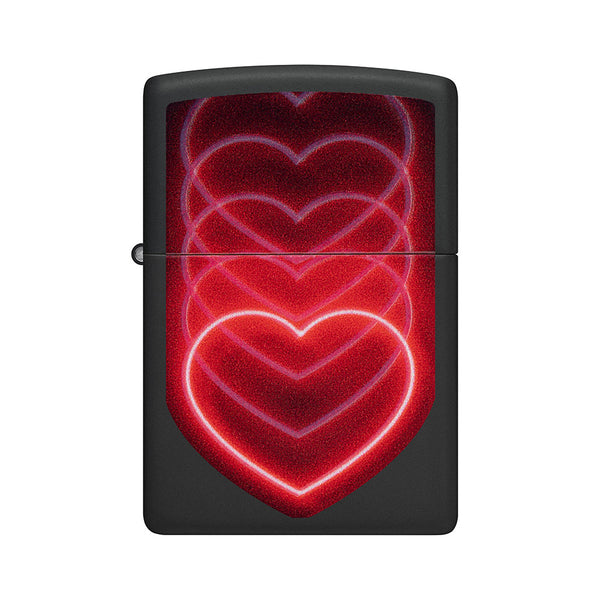 Zippo Hearts BlackLight Design Windproof Lighter