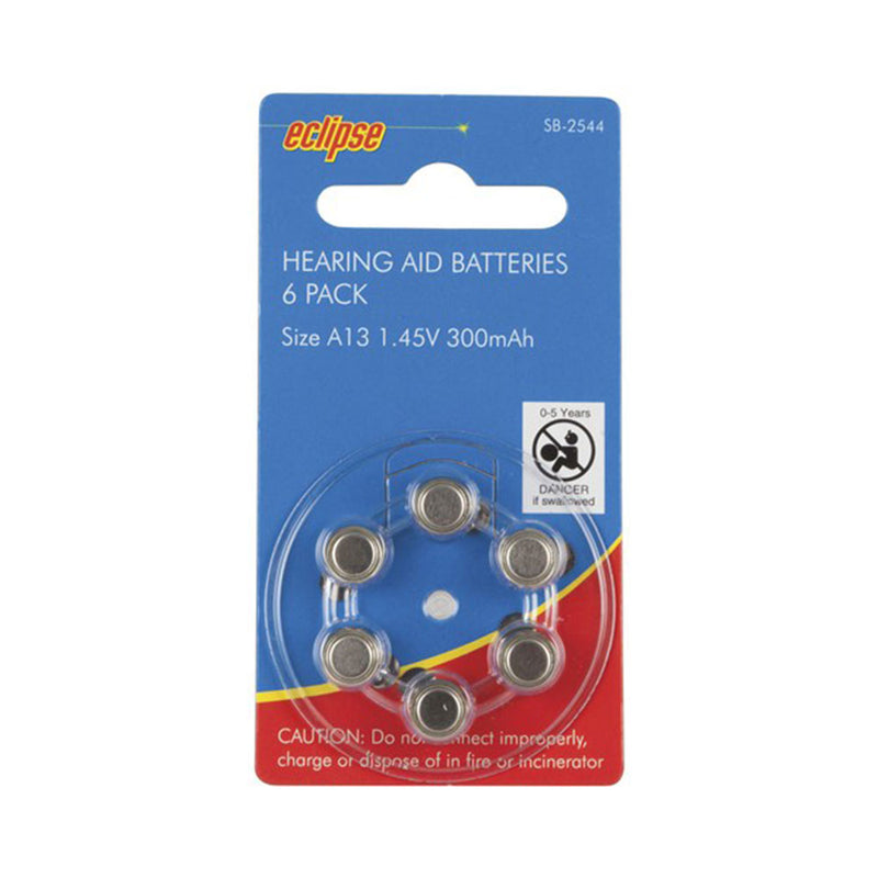 Hearing Aid Batteries (Pack of 6)