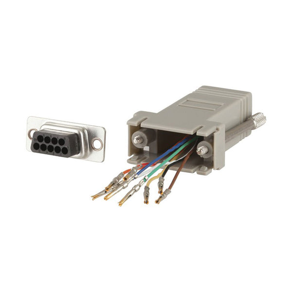 D9 Female to RJ45 Computer Adaptor