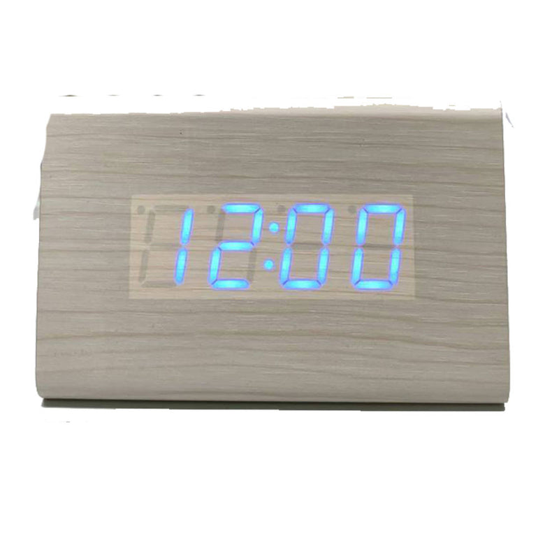 Wooden Tri Bar LED Table Clock