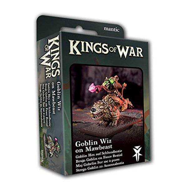 Kings of War Goblin Wiz on Mawbeast Miniature