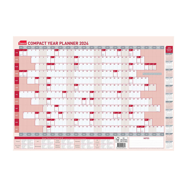 Sasco Compact Year to View 2024 Planner