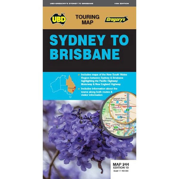 UBD-Gregory's Sydney to Brisbane Map 244 10th Edition