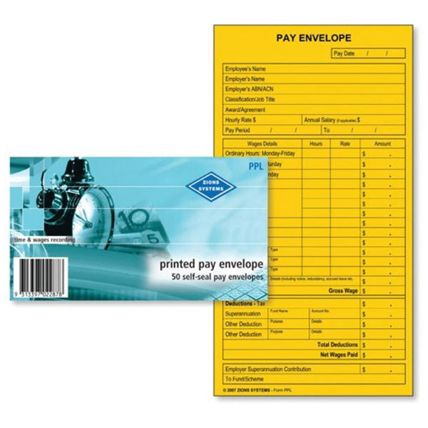 Zions Pay Kraft Printed Self-Seal Envelope 50pk (Box of 10)