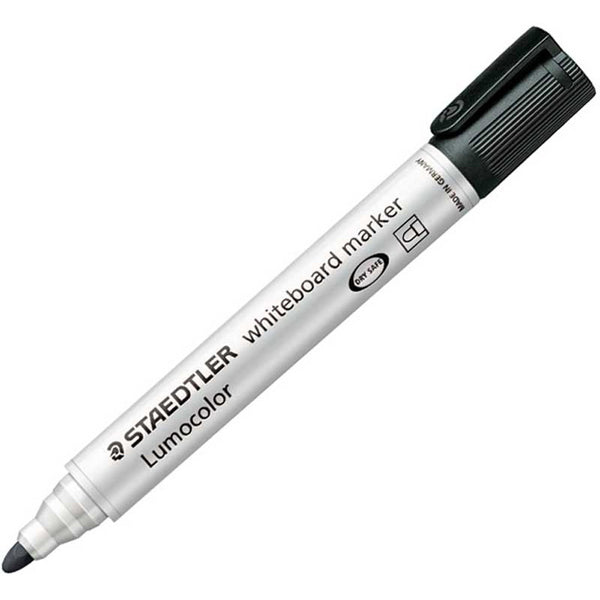 Staedtler Lumocolor 351 Bullet Tip Whiteboard Marker (Black)