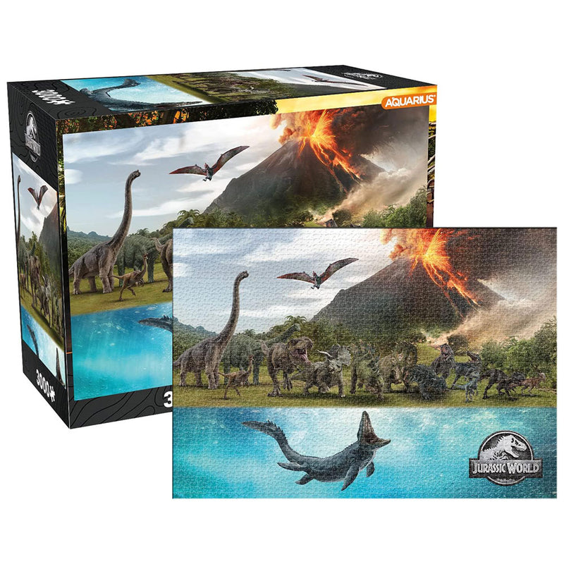 Aquarius Jurrasic World Size Chart 3000pc Puzzle