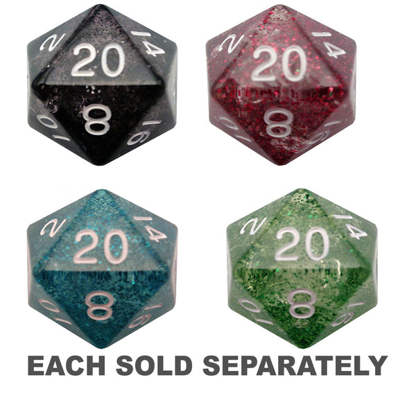 MDG Ethereal Mega Acrylic d20 Dice 35mm