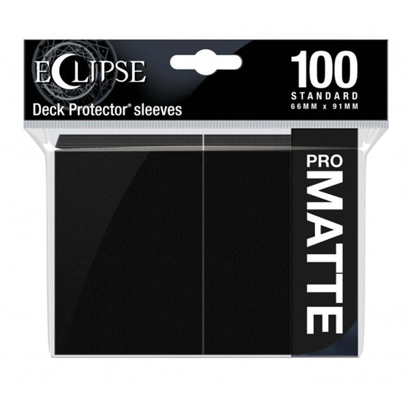 Pro-Matte Eclipse Jet Black Deck Protector Sleeves 100pcs