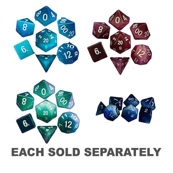 MDG Cat's Eye Polyhedral Dice Set 16mm