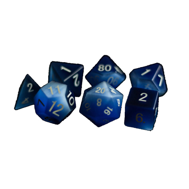 Mdg Cat's Eye Polyéddral Dice Set 16 mm