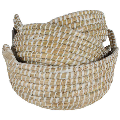 Elliot Kans Grass Basket w/ Handle Set of 3 (Small 20x10cm)