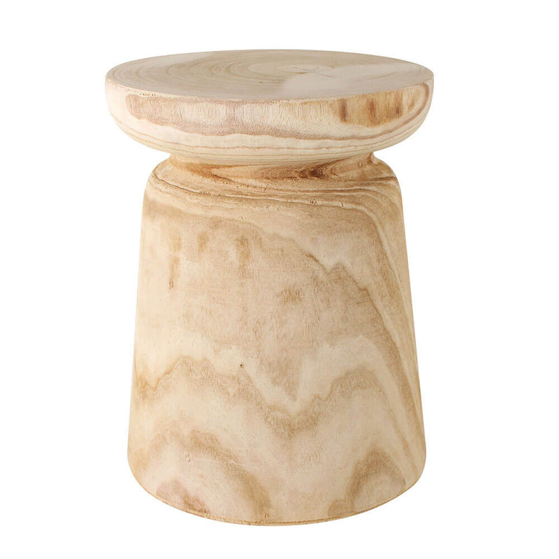 Tabouret Ester en bois de paulownia (40x32x32cm)