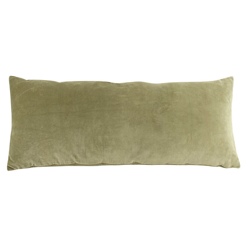 Coussin Remie en Velours avec Liseré Deep Sauge