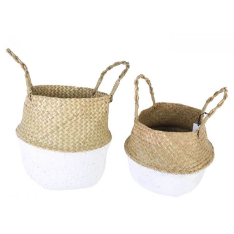 Byron 2pcs paniers pliables en jonc de mer 30x27cm