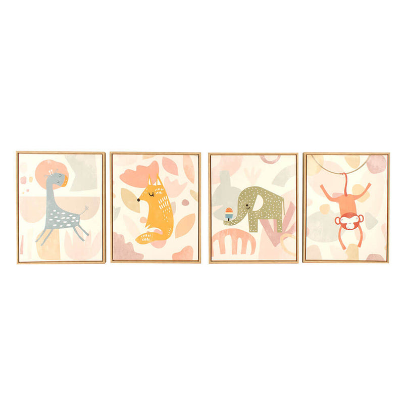 Jordan Kids Room Prints avec cadre Lot de 4 (50x40x3cm)