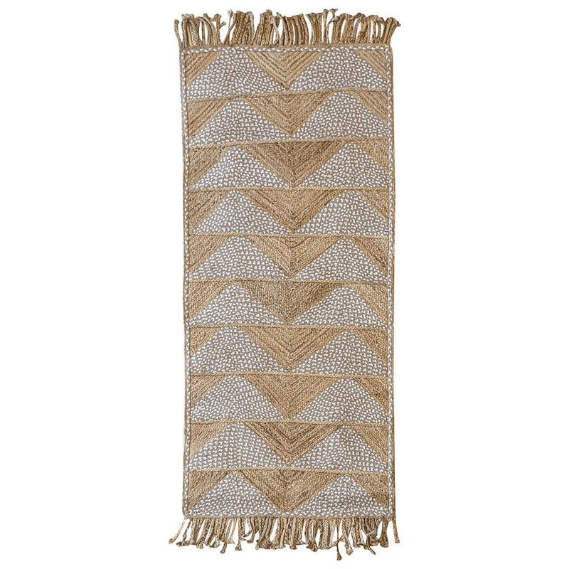 Tapis tressé en coton jute Laaj