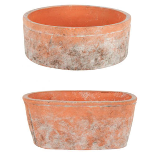 Sersi Antiqued Face Concrete Pot Terracotta